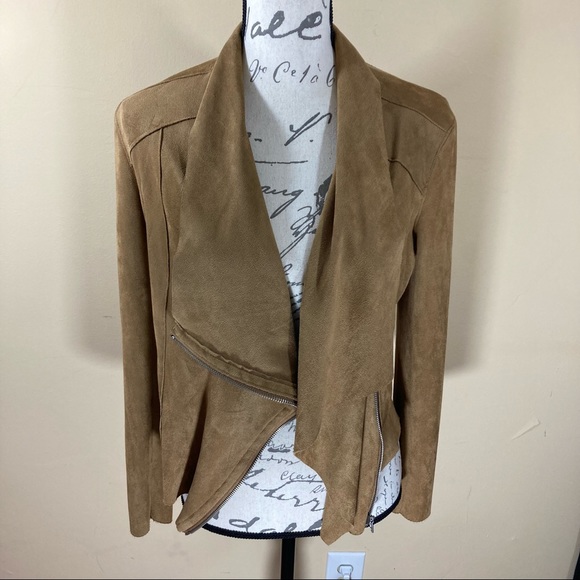 Blank NYC Drape Front Faux Suede Jacket - Picture 8 of 14